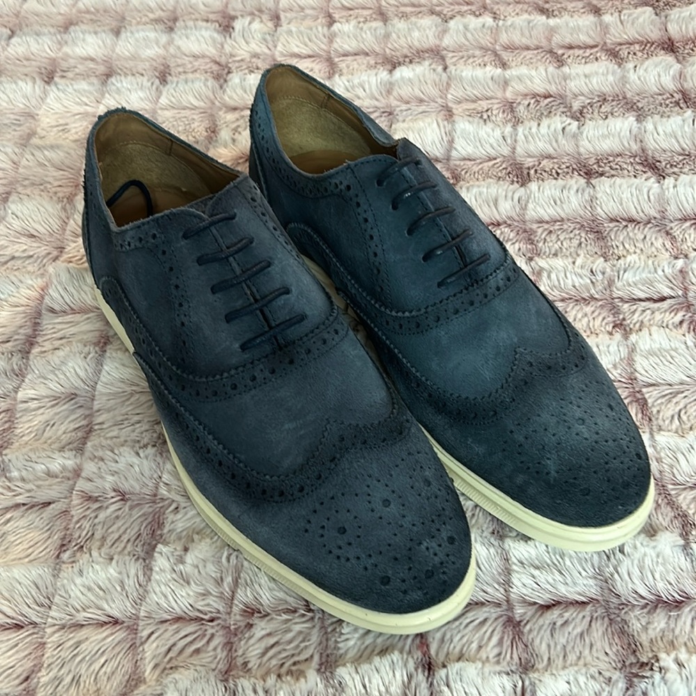 Genuine Moscassins Driver Club USA Suede Shoes size 8.5